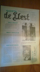 ziarul gazeta de vest 28 aprilie 1990 foto