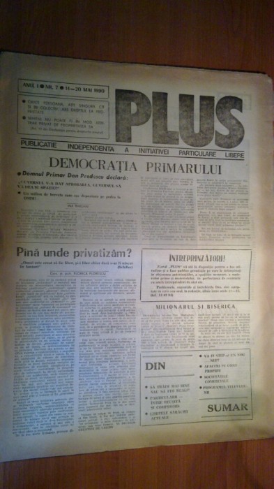 ziarul plus 14-20 mai 1990