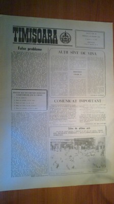 ziarul timisoara 10 martie 1990 foto