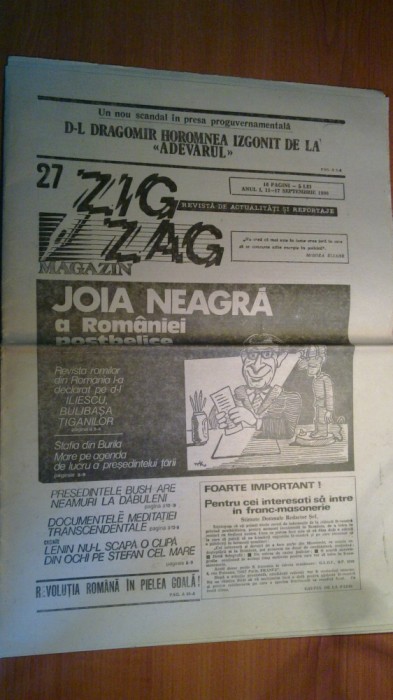 ziarul zig zag 11-17 septembrie 1990