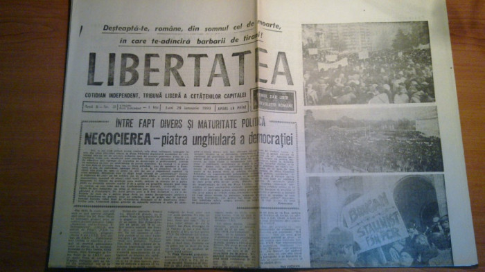 ziarul libertatea 29 ianuarie 1990