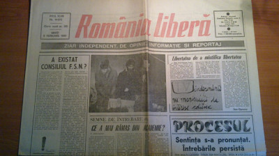 ziarul romania libera 6 februarie 1990 foto