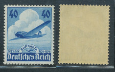 1936 Germania D. Reich timbru neuzat fara sarniera Lufthansa Mi.603 60 euro foto