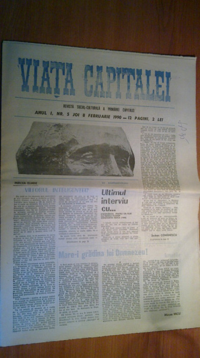 ziarul viata capitalei 8 februarie 1990