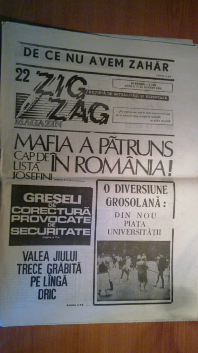 ziarul zig zag 7-13 august 1990 ( intereviu cu nicu ceusescu )