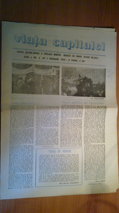 ziarul viata capitalei 1 februarie 1990