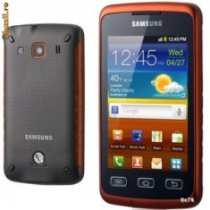 VAND SAMSUNG GALAXY XCOVER,IMPECABIL,FARA URME DE UZURA,LA CUTIE CU TOATE ACCESORIILE,CARD MEMORIE 2GB ,CU FOLIE SI HUSA CAUCIUCATA NEAGRA ORIGINALA foto