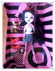 UNIVERSUL MONSTER HIGH,INTRA IN LUMEA PAPUSILOR MONSTER CLUB.PAPUSA SET COMPLET.modelul 3 foto