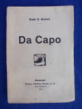 RADU D.ROSETTI - DA CAPO / POEZII / EDITIA I-A / 1919