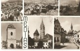 CPI (B1041) MEDIAS, MOZAIC 6 IMAGINI, EDITURA MERIDIANE, CPCS, CIRCULATA, 1976, STAMPILE, TIMBRU.