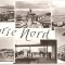 CPI (B1037) EFORIE NORD, MOZAIC 6 IMAGINI, EDITURA MERIDIANE, CPCS, CIRCULATA, 1963, TIMBRU FILATELIC.