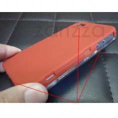 Husa iPhone 4 4s Protectie completa fata + spate rosie foto