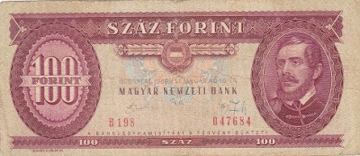 Ungaria 100 Forint 1989 01 10 foto