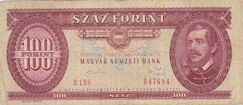 Ungaria 100 Forint 1989 01 10