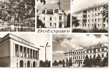 CPI (B1040) BOTOSANI, MOZAIC 5 IMAGINI, EDITURA MERIDIANE, CPCS, CIRCULATA, 1967, STAMPILE.