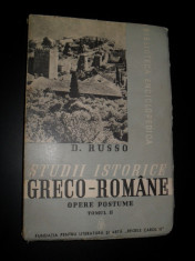 D. Russo , Studii istorice greco - romane , 1939 , vol 2, ingrijita de C. C. Giurescu foto