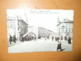 Carte postala Cluj Podul de fier peste Somes 1917, Necirculata, Printata