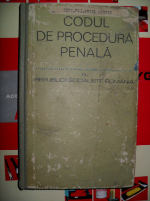 CODUL DE PROCEDURA PENALA AL REPUBLICII SOCIALISTE ROMANIA foto