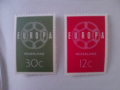 Olanda 1959 CEPT Europa serie MNH cota 20 euro foto