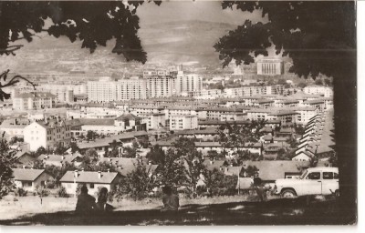CPI (B1084) VEDERE DIN HUNEDOARA, EDITURA MERIDIANE CPCS, CIRCULATA 1965, STAMPILE. foto