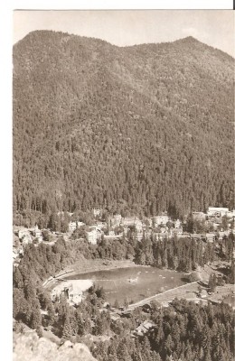 CPI (B1094) TUSNAD - VEDERE DE PE STANCA SOIMILOR, EDITURA MERIDIANE CPCS, CIRCULATA 1966, STAMPILE, TIMBRU FILATELIC. foto