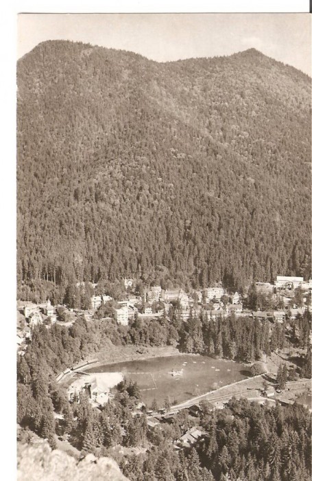 CPI (B1094) TUSNAD - VEDERE DE PE STANCA SOIMILOR, EDITURA MERIDIANE CPCS, CIRCULATA 1966, STAMPILE, TIMBRU FILATELIC.