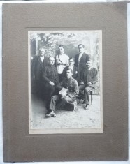 Fotografie pe carton gros , din Comrat , Bucovina , datata 1922 , militari