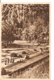 CPI (B1119) SLANIC MOLDOVA - VEDERE DIN PARC, EDITURA LIBRARIA NOASTRA, CIRCULATA 1957, STAMPILE, TIMBRU., Fotografie