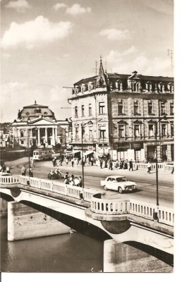 CPI (B1110) ORADEA - VEDERE SPRE TEATRUL DE STAT, EDITURA MERIDIANE CPCS, CIRCULATA 1972, STAMPILE, TIMBRU. foto