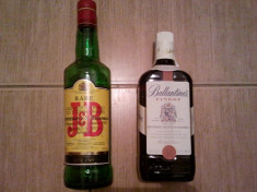 Vand sticle goale de whisky JB &amp;amp;amp;amp;amp; Ballantines foto