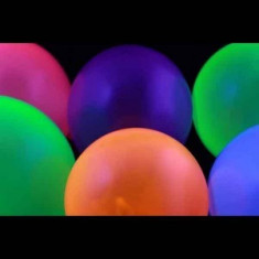 Set 12 baloane Neon mari Punch Balloon reactive UV foto