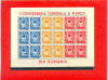 RO-0074=ROMANIA 1947 LP 209a Congresul CGM Coala de 6 serii cu manseta inscrMNH, Nestampilat