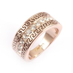 Inel model Versace,placat aur 18k,cu cristale Swarovski. | arhiva Okazii.ro