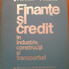 FINANTE SI CREDIT IN INDUSTRIE, CONSTRUCTII SI TRANSPORTURI