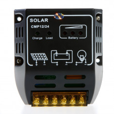 Regulator solar. Controller solar. Regulator de incarcare panouri solare fotovoltaice 12/24 V - 10A foto