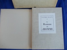 GEORGES SIMENON - LE ROMAN DE L&#039;HOMME - ED. I-A - 1959 - ED.BIBLIOFILA -EX.587 *