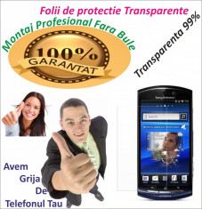 Folie de protectie Sony Ericsson Xperia Neo / Neo V Transparenta MONTAJ GRATUIT foto