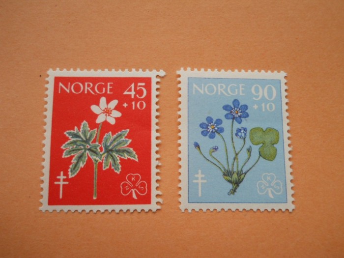 HOPCT Norvegia 1960-Antituberculoza 2 val.suprataxa-nestampilate mnh (nr.14)