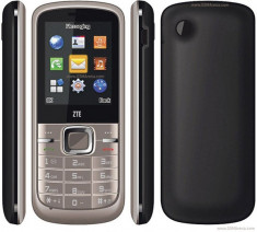 Vand telefoane ZTE R228 dual sim auriu cu negru, noi, sigilate, la cutie, libere de retea, camera, slot de card. foto