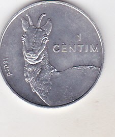 bnk mnd Andorra 1 centim 2002 , fauna