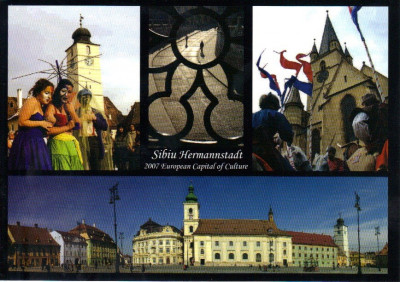 Carte postala CP SB013 Sibiu - colaj - necirculata foto