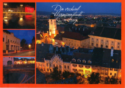 Carte postala CP SB019 Sibiu - colaj - necirculata foto