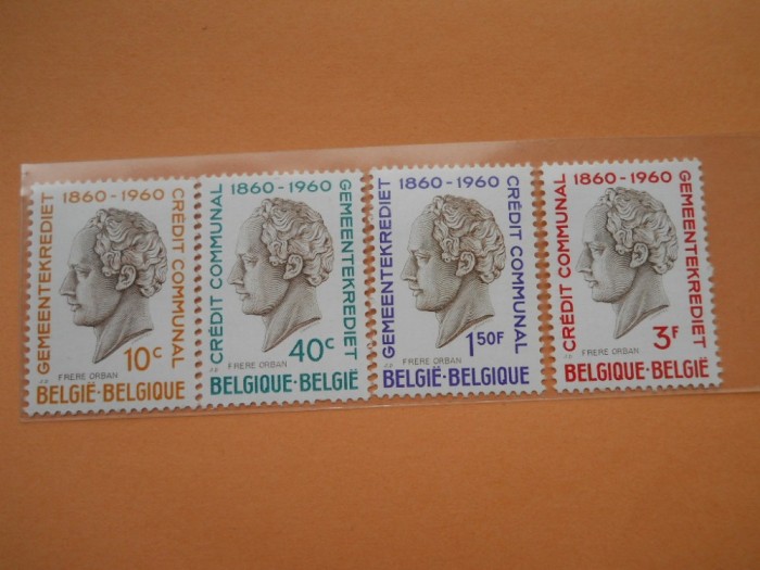 HOPCT Belgia-4 val. Credit comunal (100 ani) 1960- nestampilate mnh (nr.28)