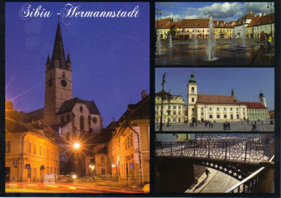 Carte postala CP SB007 Sibiu - colaj - necirculata foto