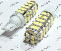 BEC AUTO LED LEDURI POZITIE T10 (W5W) - 64 SMD - POZITII, PLAFONIERA, NUMAR - CULOARE ALB-T10-3064 foto