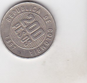 bnk mnd Columbia 200 pesos 1997