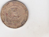 Bnk mnd Republica Dominicana 1 peso 1991 , personalitati, America Centrala si de Sud