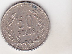 bnk mnd Columbia 50 pesos 2004 foto