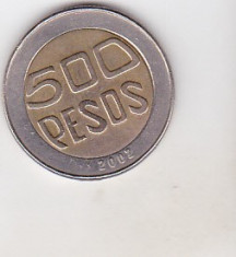 bnk mnd columbia 500 pesos 2002 , bimetal foto