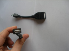 ADAPTOR MICROUSB USB NORMAL OTG CABLUL TRANSFORMA MUFA MICROUSB IN MUFA IN CARE SE INTRODUCE UN USB EXTERN foto